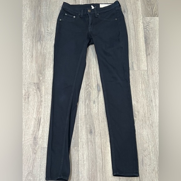 Women Size 25 Rag & Bone Jeans Black Leggings Stretch Cotton Staple Pants EUC - Picture 1 of 10